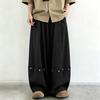 INCERUN Men Drawstring Elastic Waist Solid Color Casual Loose Long Harem Pants Trousers