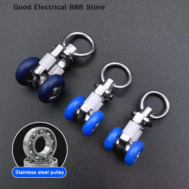 

4pcs Curtain Track Roller Curtain Pulley Hook Up Metal Silent Roller Blind Ceiling Curtain Slide Rail Track Pulley Home Hardware A1 11mm