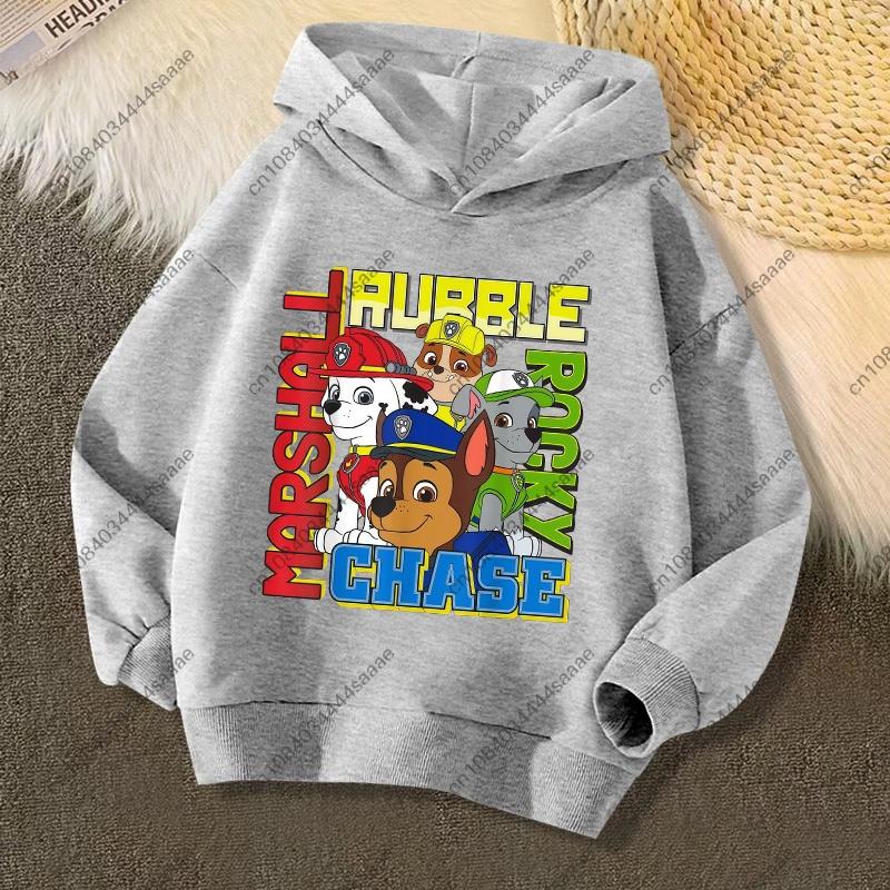 Cute PAW Patrol Kids Hoodies Skye Rubble Print Sweatshirt Trendy Long Sleeve Pullover Toddler Boys Girls Daily Outfit Gifts