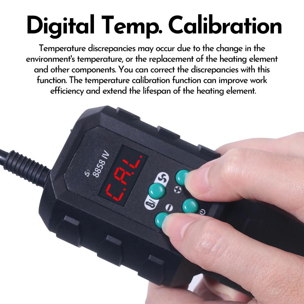 8858IV 700W Micro Hot Air Gun ℃/℉ Temp Adjusted Soldering Rework Welding Station LCD Digital Heat Gun BGA IC Solder Tools