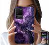 Etui Do Samsung Galaxy S20 Ultra - Fioletowy Marmurek Modne Kobiece + Folia