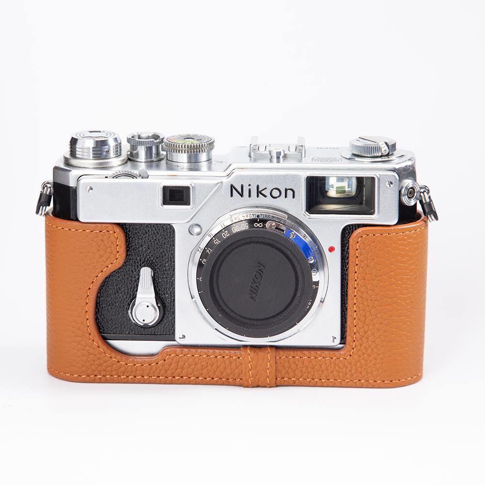 

S3 Cover Bag Protective Case Leather Camera Bag For Nikon S3 Case Genuine Leather Camera Half Case Photography Accessories For Nikon S3 Camera светло-коричневого