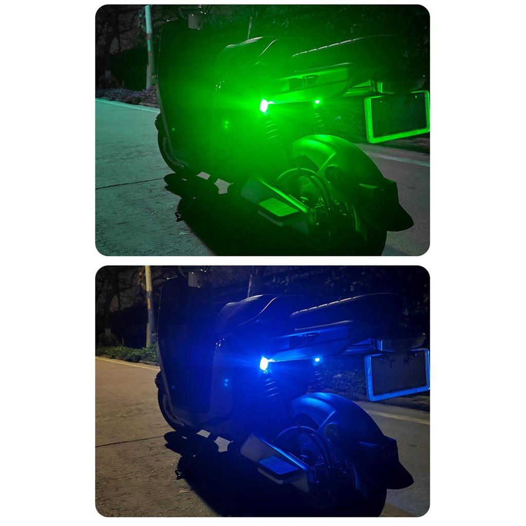 Wireless Flashing Lights, Motorcycle RGB Light, LED Anti-Collision Lights with Remote for Car and