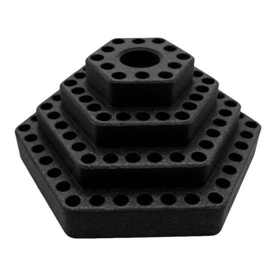 

Стойка для хранения 103 отверстия Открытая конструкция Легкий доступ Надежный органайзер для бит Ударопрочная стойка для инструментов чёрный