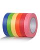 TOMSING Masking Tape Set Colorful and Plain Paper Tape for DIY 20mm X 20m Pink 6 6-Color - Crafts, Painting, Protection, Decoration, (Red, Orange,