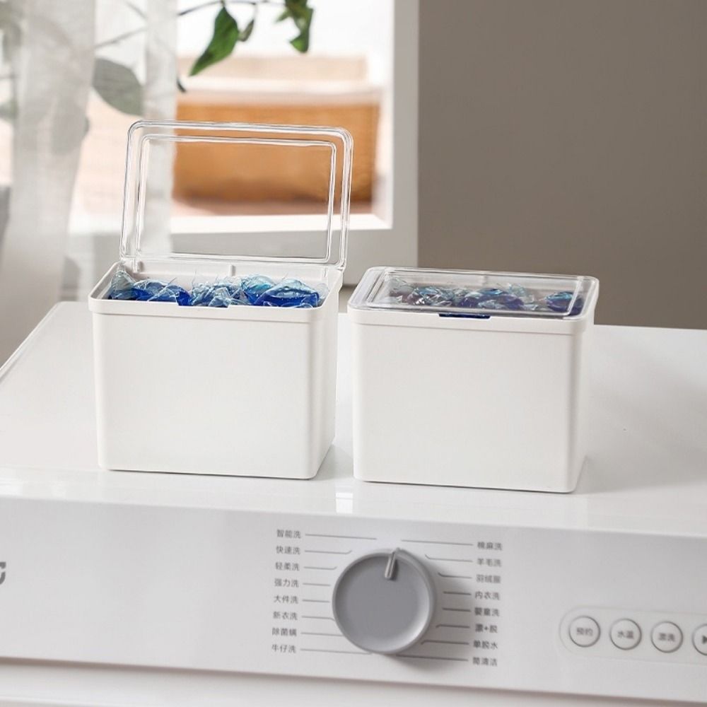Flip Cover Double-Open Storage Box Waterproof Dust-proof Office Drawer Storage Box with Lid Plastic Small Item Tidy Container