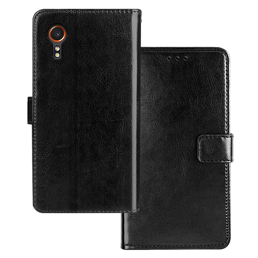 Jednobarevné PU kožené pouzdro IDEWEI pro Samsung Galaxy Xcover7, odolné proti pádu