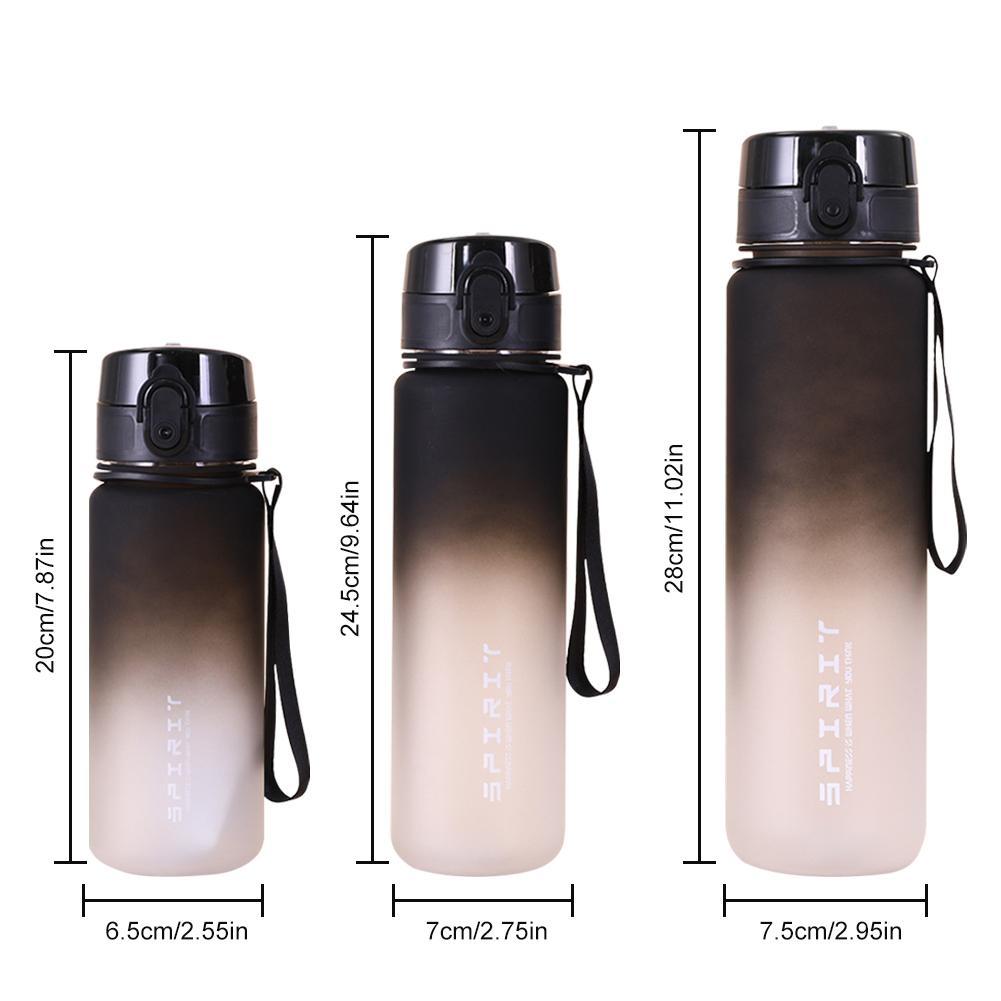 Fitness Sports Water Bottle Frosted Water Bottle Leakproof Large Capacity Reusable Water Bottles for Fitness Gym Outdoor Sports