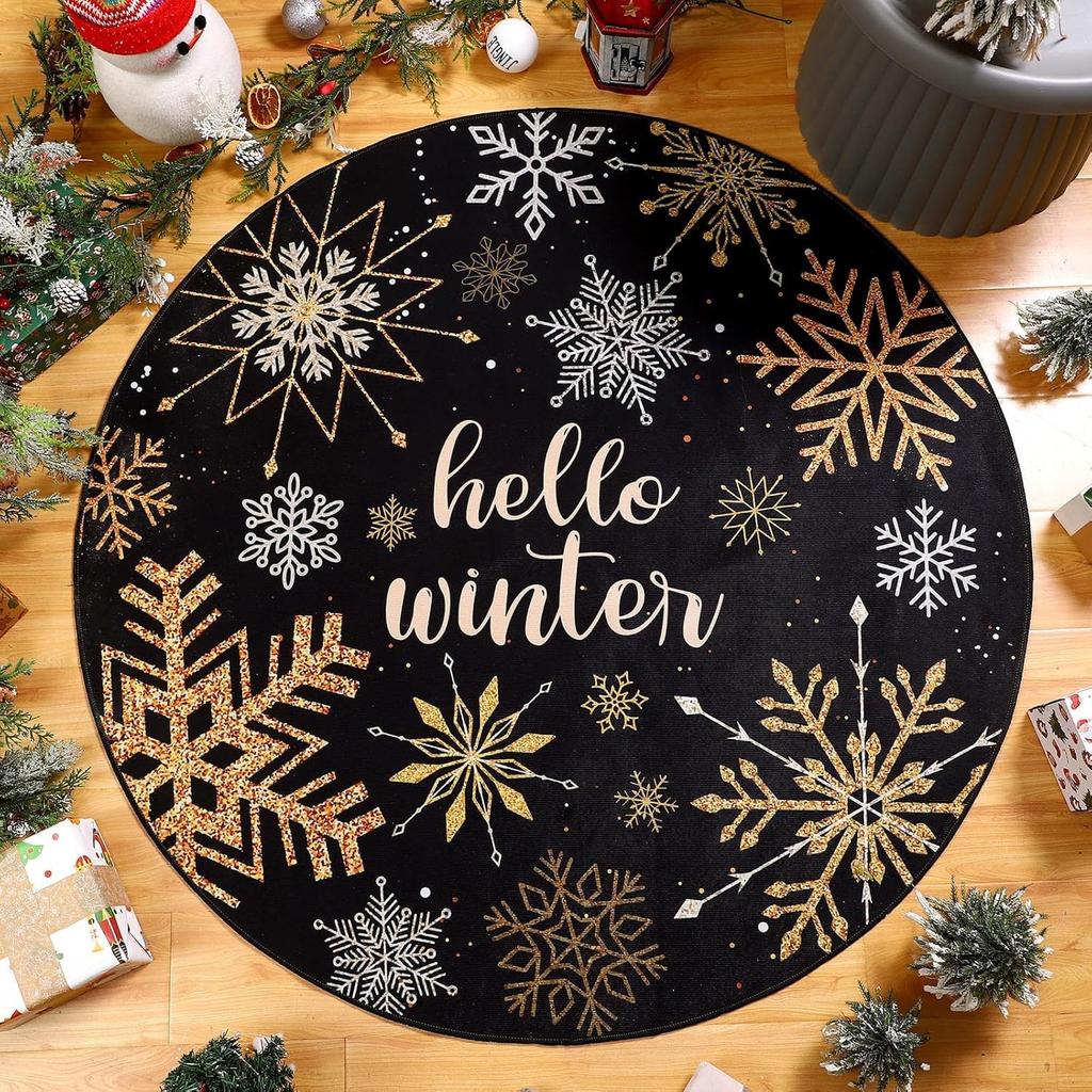 Kids Room Round Rug Non-Slip Carpet Floor Mat Area Rug Solar System Planet Design for Living Room Bedroom Playroom Minimalist