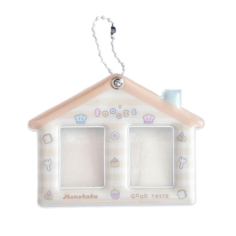 Photocard Holder Korean Popular Photo Card Holder with Keychain ID Cards Holder Pendant Keychain Student Card Sleeves жёлтый