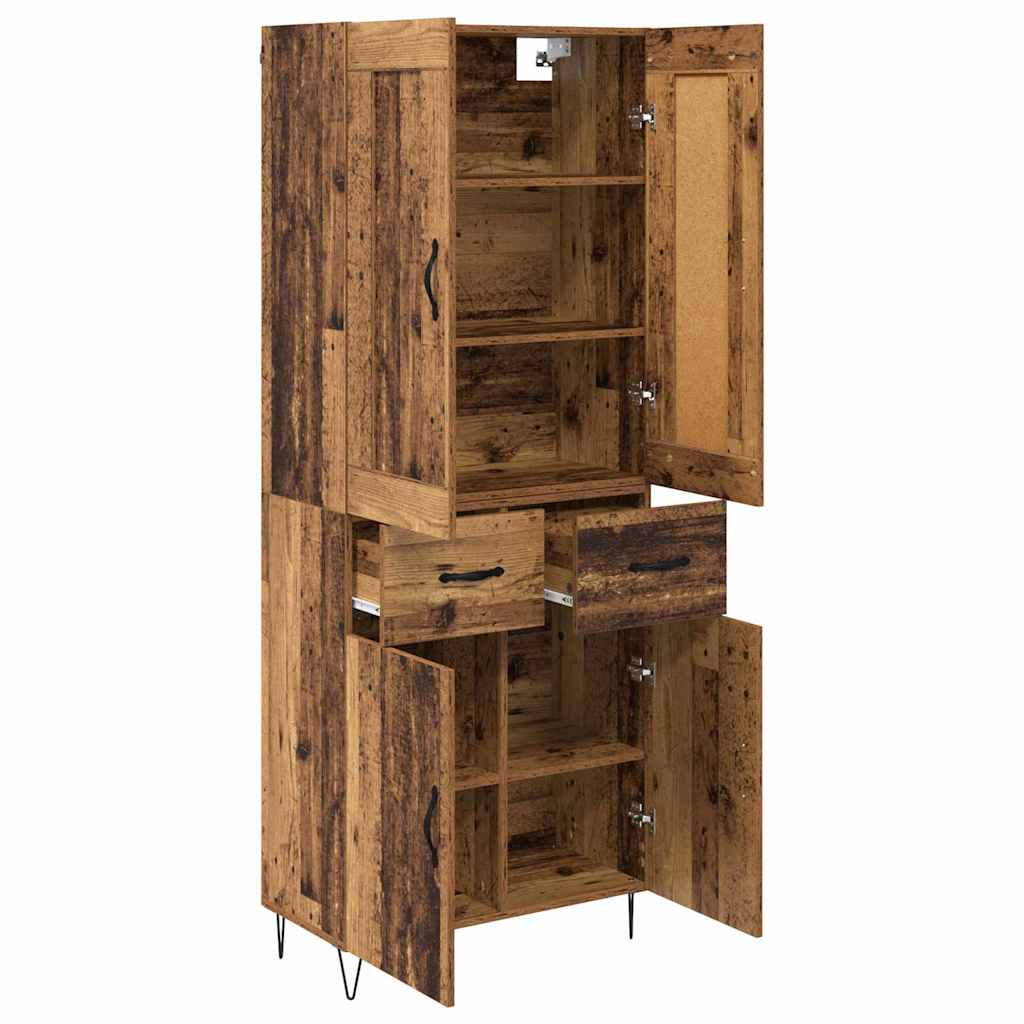 Highboard Reclaimed Wood Look 27.8 x 13.4 x 70.9 in (L x W x H) Particleboard
