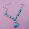 Vintage Boho Türkis Anhänger Halsketten Ethnisch Stil Perlenkette Pulloverkette Halsketten Damenschmuck Geschenke