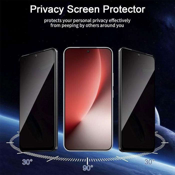 3 Vitre Verre Trempé pour Honor Magic 8 Lite, Protection d'écran Anti-Espion Anti-Rayures