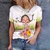 Summer Woman Clothing Fashion O-Neck Girl Graphic T Shirts Harajuku Fashion Female Clothing Trend Top Women Short Sleeve Tee Top