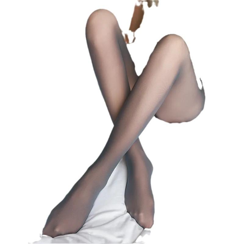 Damen Herbst/Winter Stewardess Grau Samtstrümpfe: Nahtlose, dünne Strumpfhose für nackte Beine.