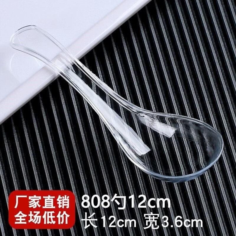 ZISIZ Disposable Plastic Soup Spoons