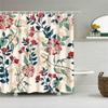 Colorful Flowers, Birds, Plants Shower Curtains Waterproof Bathroom  Curtains 3d Printing Polyester Cloth 180X200CM Bath Screen