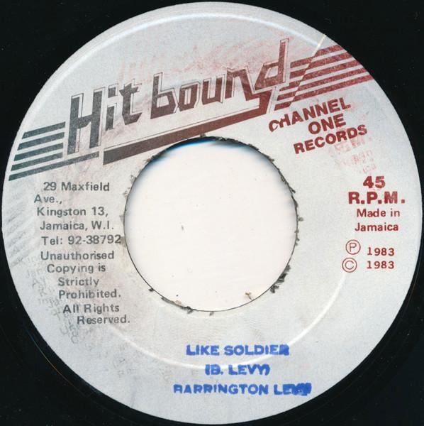 

7inch Record BARRINGTON LEVY Like Soldier none Hit Bound 1983 Jamaica Reggae Ska Dub Used