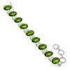 Natural Peridot Gemstone Handmade 925 Sterling Silver Bracelet 7-8" ASB-3031