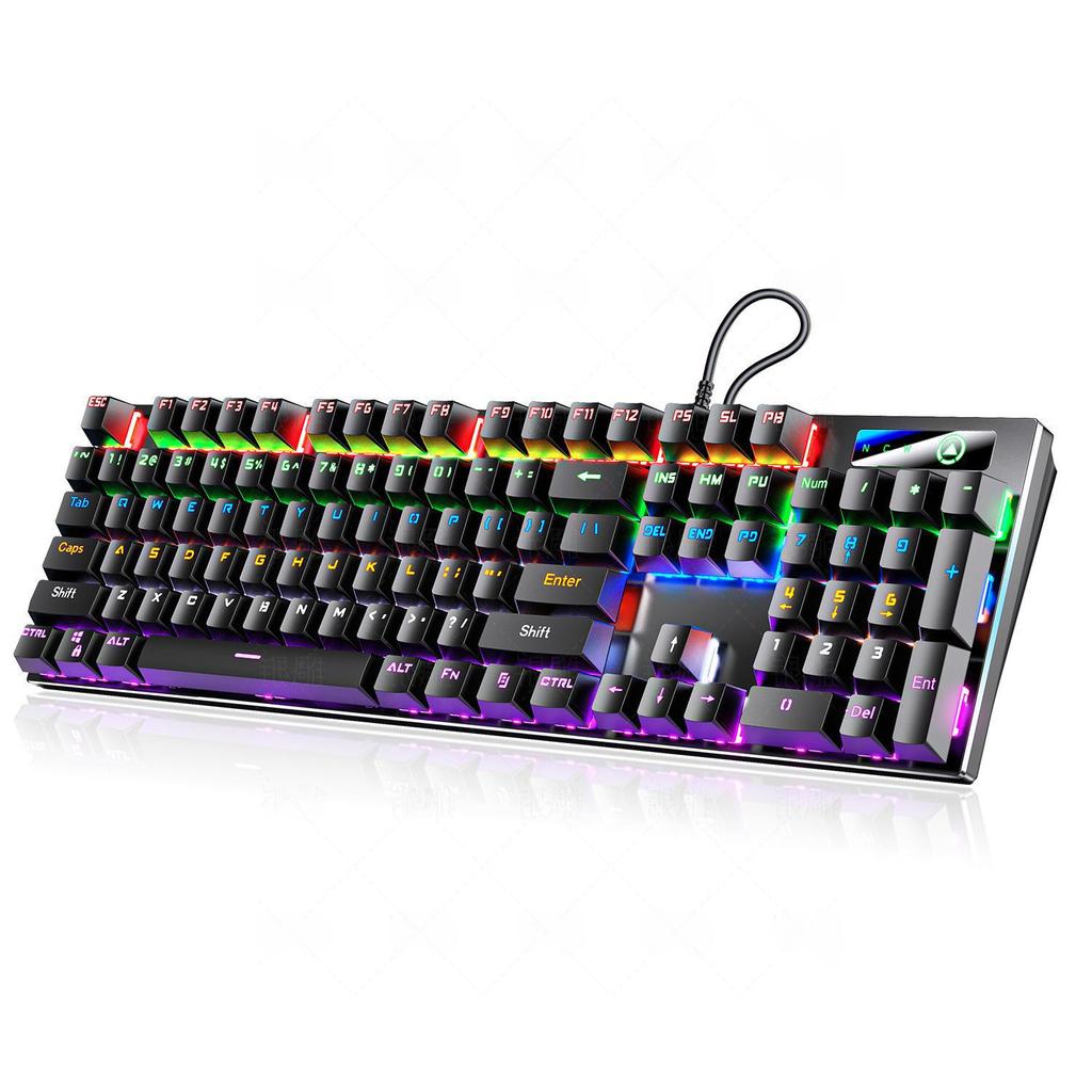 Silver Carving ZK3 Mechanical Keyboard: 87/104 Key, Luminous Blue/Black Switches, Gaming Accessory