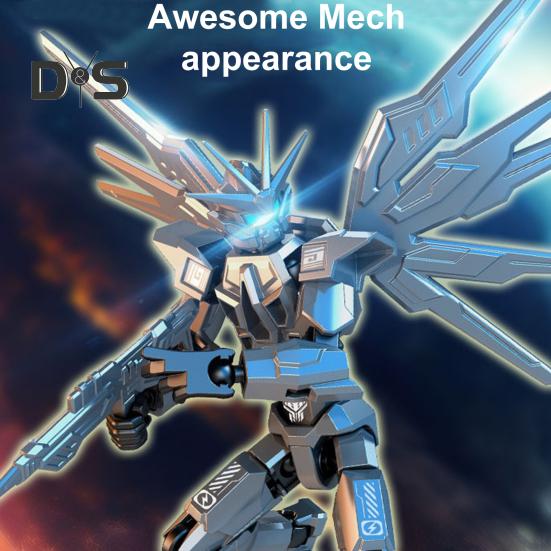 Robot Action Figure with Accessories Movable Joints Robot Model Toy Articulated Dummy Figurine Home Office Decoration Ornament