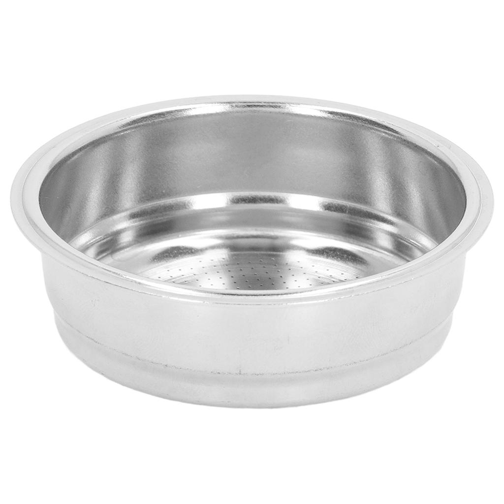 Portafiltro de acero inoxidable con mango para café, cesta de filtro poroso para 1 taza, 51 mm