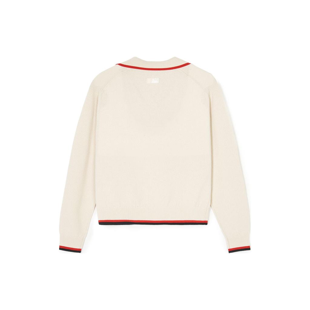 New MLB SS24 New York Yankees Knitwear Women's Cream 3FKPV0141-50CRD