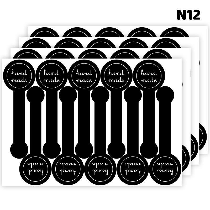 100Pcs Stickers Long Strips Handmade Sticker,Self-Adhesive Packaging Sealing Labels For Biscuit Cake Baking Decoration,Box Seal