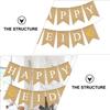 Ramadan Pull Flag Assorted Color Banner Bunting Happy Eid Swallowtail Easy to Use Party Decoration Supplies Linen Practical