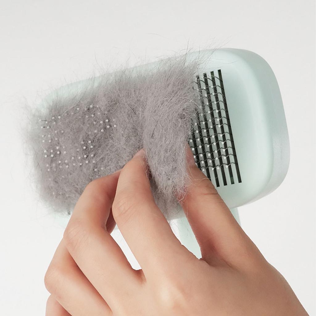 Pet Shedding Brush Self Clning Negative Ion Pin Comb Teeth   Effect Pet Grooming Hair Removal Brush for Cat Dog