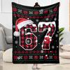 Winter Festive Number 67 Flannel Blanket,Lightweight,Office Blanket,Sofa Blanket,Comfortable Blanket