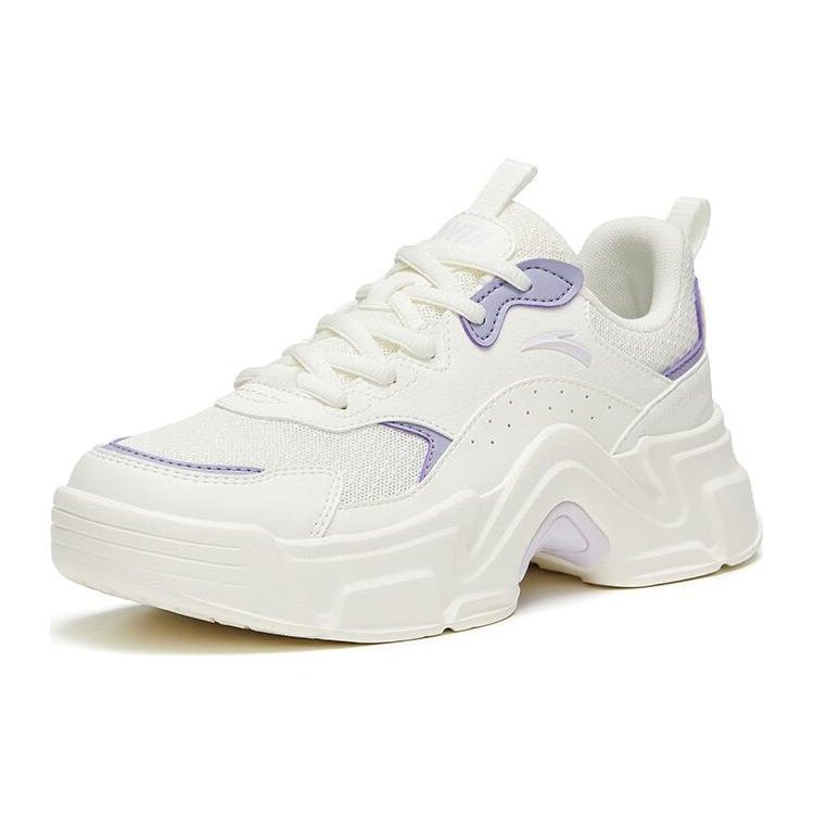 Anta Mesh Fabric Rabbit Shoes Casual Shoes Winter Thick Sole Height Increasing Shock Absorption Non-Slip Low-Top Sneakers Women sneakers 922518851-2