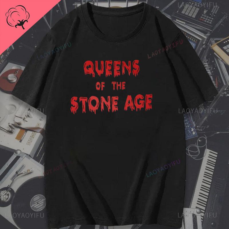 Queens of The Stone Age Tryckt T-shirt ERA VULGARIS STONER SLUDGE ROCK KYUSS Klassiska T-shirts Herr Dam Bomull Mode Toppar T-shirt