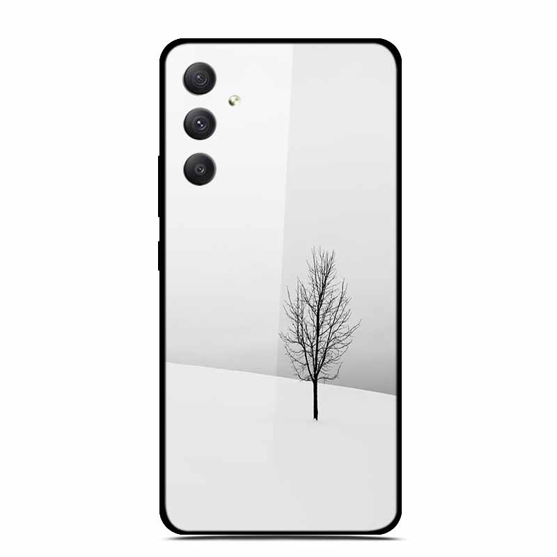 Tempered Glass Cases For Samsung M35 5G Case GalaxyM35 Painted Hard Back Fundas for Samsung Galaxy M35 5G Back Cover Protection