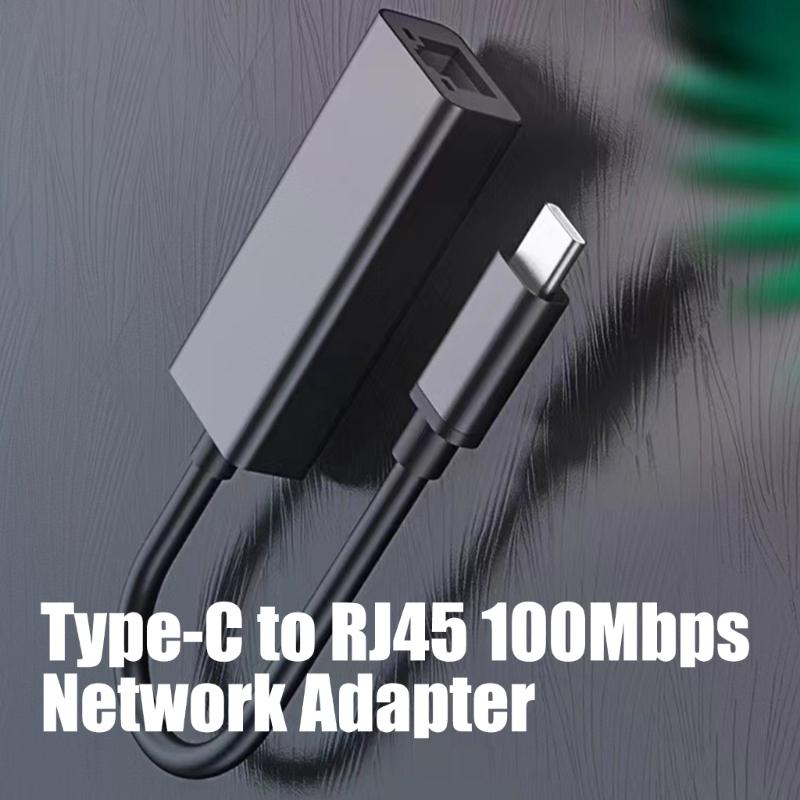 Aluminum Shell USB 3.0 Type C To RJ45 Ethernet Converters 100Mbps Gigabit Cord Networking Adapter Plugs And Play