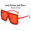 White Frame Square Eyewear With Pc Material For Stylish Outdoor And Stage Performances