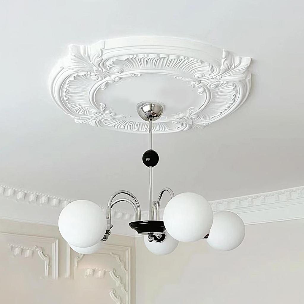 Ceiling Medallions PU Ceiling Medallion For Chandelier Elegant European Safe Decoration For Interior Designers Offices Hotel