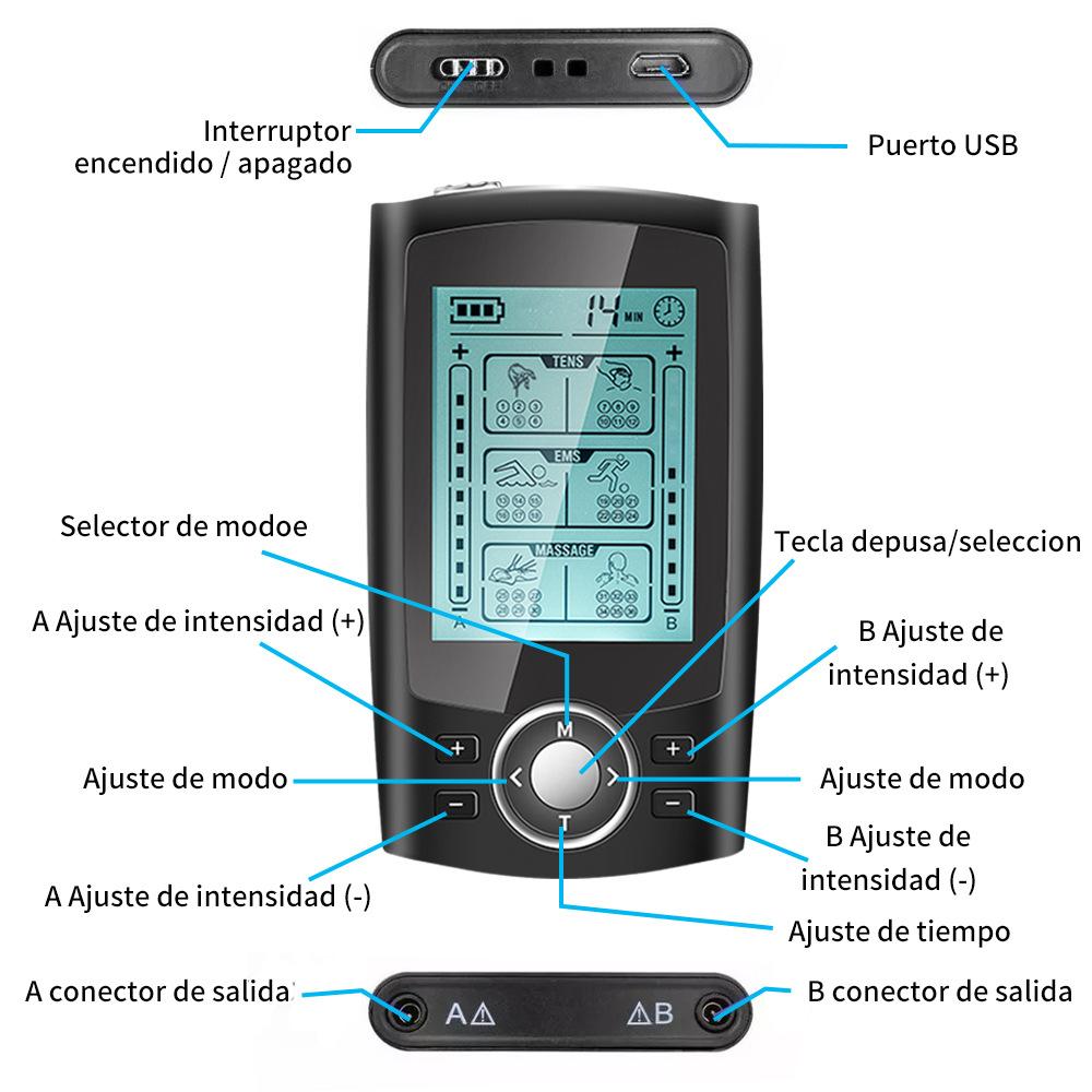 Tens Muscle Stimulator 36Mode Electric EMS Three Channel Acupuncture Body Care Massage Digital Therapy Machine Electrostimulator
