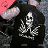 Gothic Harajuku Biker Skull Graphic Tshirts Men Fashion Trend Short Sleev Tops Dark Punk Skulls Retro T Shirt Male Oversized Tee
