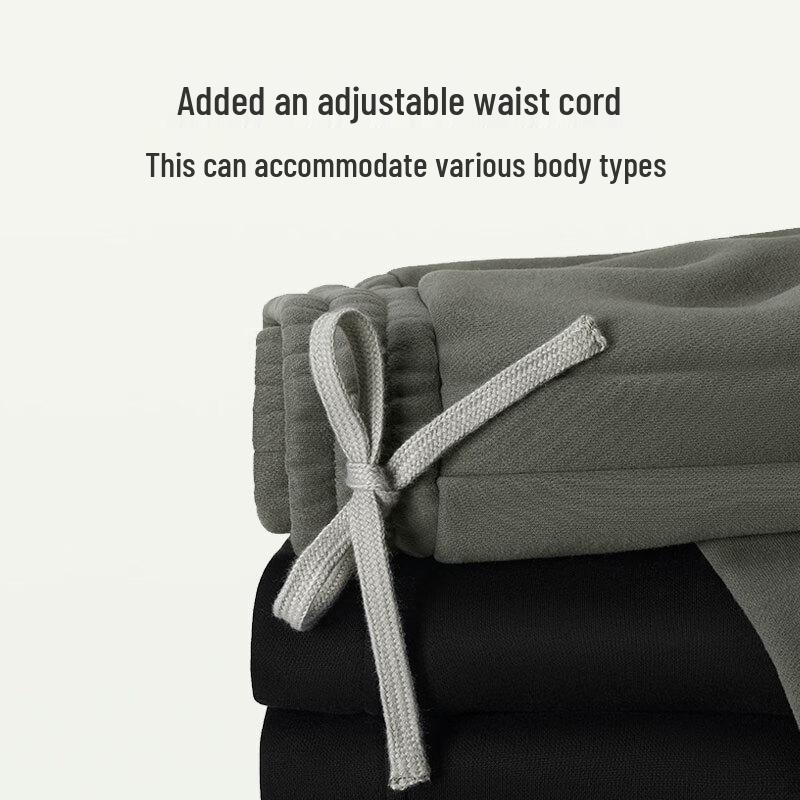 Jingdong Crafted Men's Lamb Fleece-Lined Winter Jogger Pants