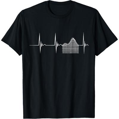 Roller Coaster Heartbeat EKG Pulsline Thrillseekers T-Shirt T-Shirt(1)