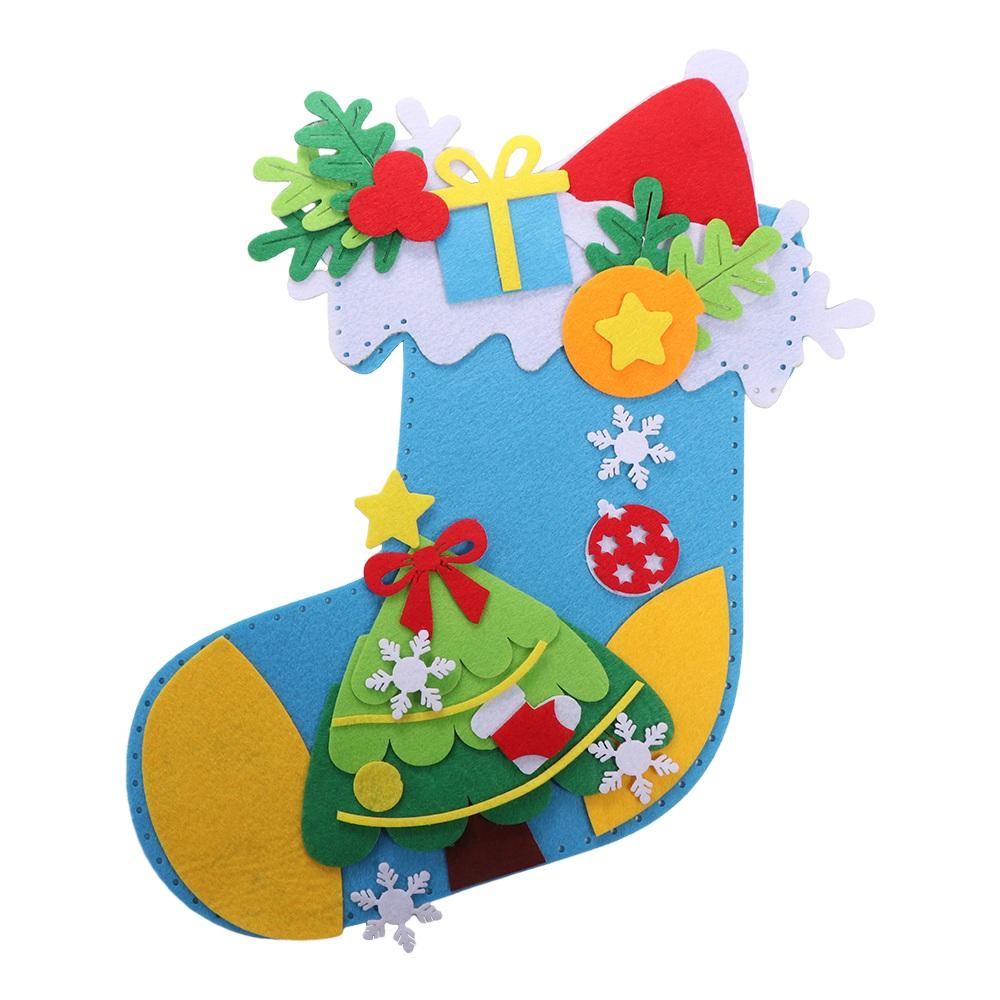 Non-woven Fabric DIY Christmas Stocking Snowman Portable Elk Xmas Bag  Party