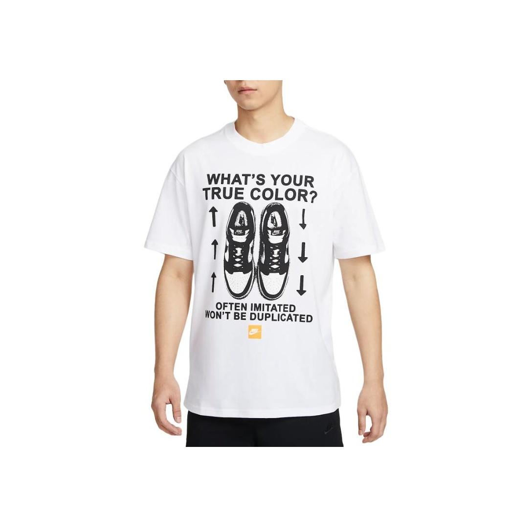 

Nike Мужская дышащая футболка с принтом, свободного кроя, со спущенным плечом, с коротким рукавом, топы, белая HJ0757-100 XS