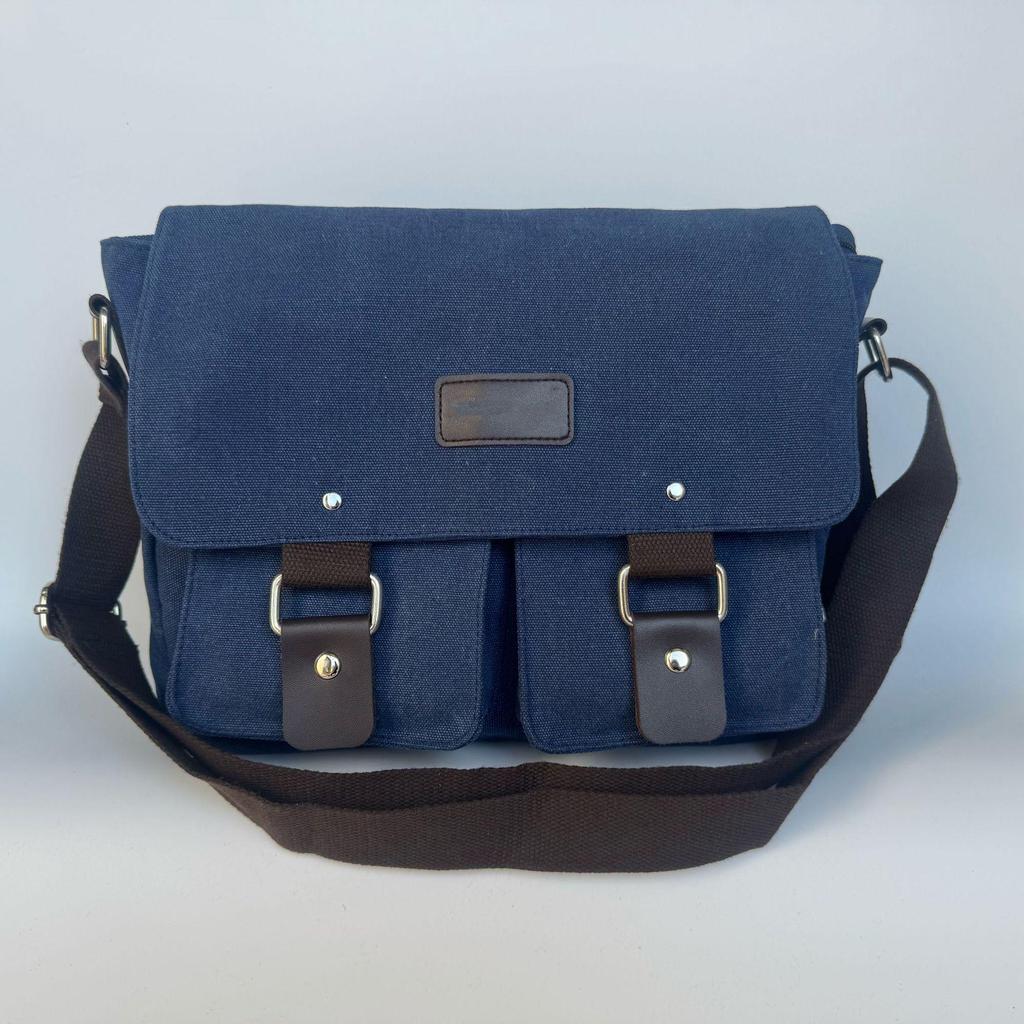 Koreanische Canvas Umhängetasche: Trendige Umhängetasche mit großem Fassungsvermögen für Männer, Studenten und Kameraausrüstung