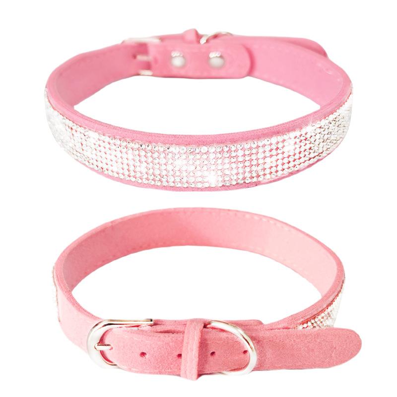 Dog Collar Comfortable Glitter  Dog Collars Zinc Alloy Buckle Collar For Small Dogs Cats