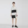 ELLE Chic Color-Blocked Striped V-Neck Long Sleeve Dress Women dresses Black White EL50698