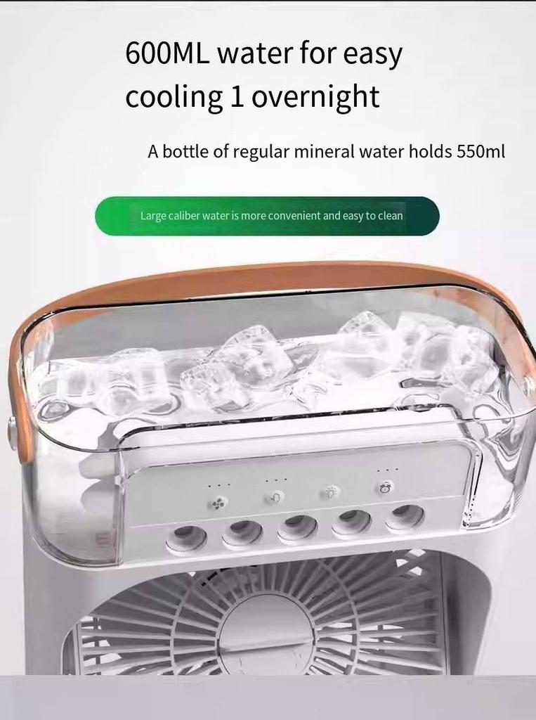Desktop Atomizing Five-Hole Spray Fan and Humidifier for Home, Office, or Dorm