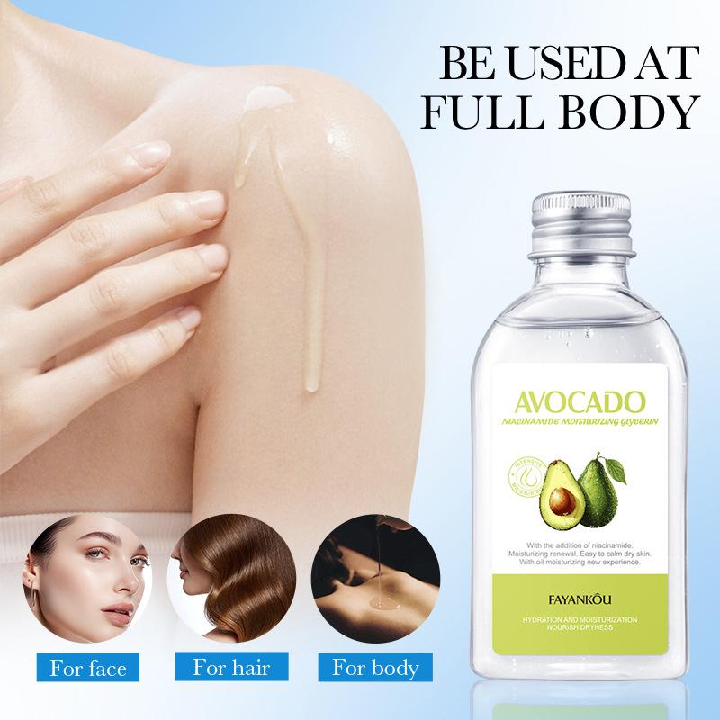 120Ml Moisturizing Glycerin Avocado Niacinamide Moisturizing Glycerin Relieve Dryness Brighten Skin Tone