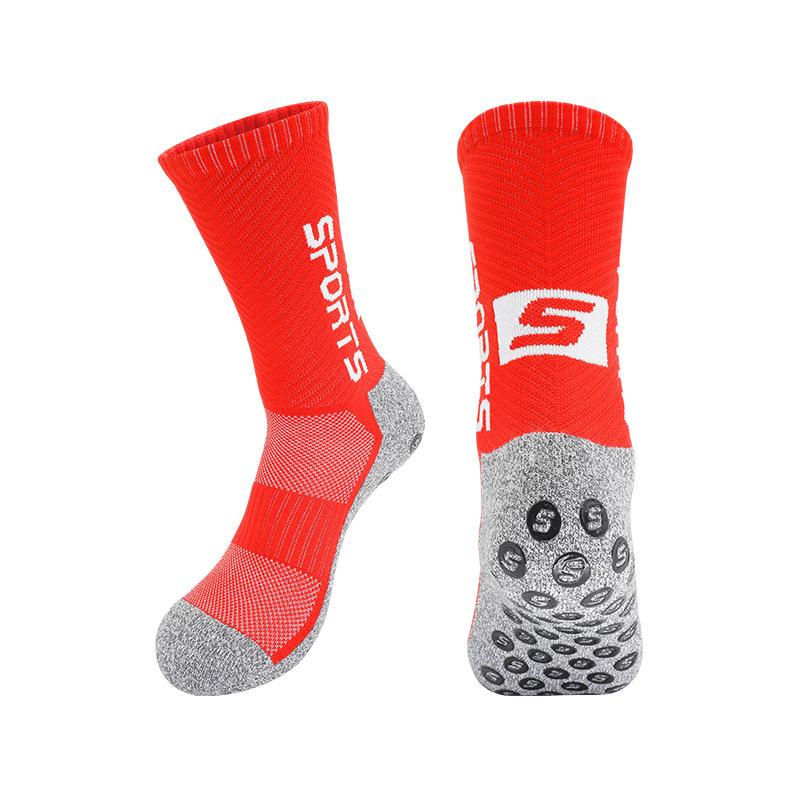 Men'S Dispensing Football Socks Men'S Professional Training Sports Socks Towel Bottom Breathable Medium Tube Socks Non-Slip Socks