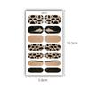 14Pcs/Sheet Leopard Print Nail Stickers Strips Waterproof Nail Polish Stickers Adhesive Full Wraps Manicure Decor Stickers For Nails